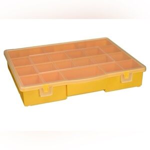 Stack-On 17 Compartment Parts Storage Organizer Box with Removable Divider